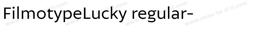 FilmotypeLucky regular字体转换